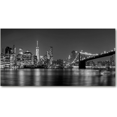 Foto obraz fotografie na skle Manhattan noc 100x50 cm