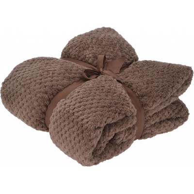 Homestyling Deka fleece Premium hnědá 130x170