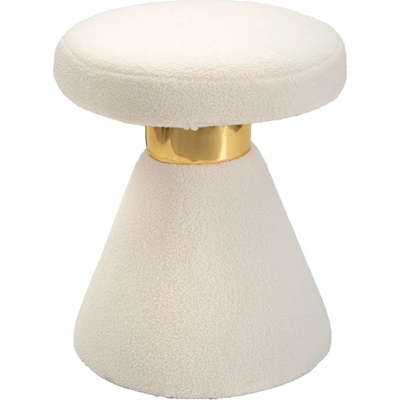 Mauro Ferretti Plyšový stolek, výš, 51 cm bílý