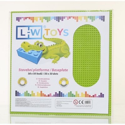 L-W Toys Velká podložka na stavění 50x50 limetková