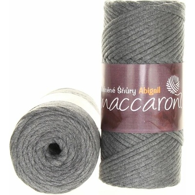 Macaroni Abigail 5 mm Šedá