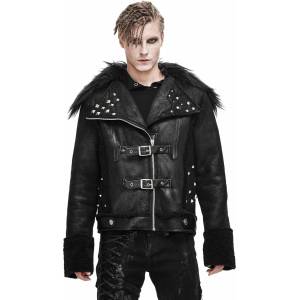 Devil fashion Мъжко яке DEVIL FASHION -Soul Case, пънк яке с кожена яка - CT142