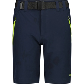 CMP Детски къси панталони CMP Kid's Bermuda with Belt Shorts - B. Blue / Limegreen - размер 152 (EU) (701-3091-0817)