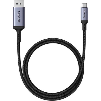 Baseus High Definition Series USB-C to DisplayPort Cable - кабел с поддръжка на 8K за свързване от USB-C към DisplayPort (150 см) (тъмносив)