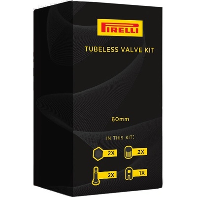 Bezdušové ventilky Pirelli 40mm, černé, 2 ks 4727400