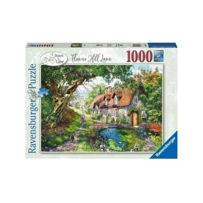 Ravensburger Puzzle 1000 Road among a hill of flowers