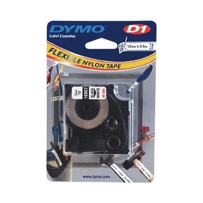 Dymo D1 16957, S0718040, 12mm x 3,5 m, čierna tlač/biely podklad, originálná páska