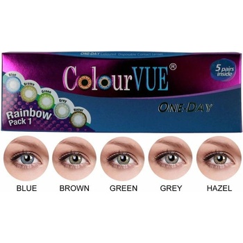 MaxVue Vision ColorVue Trublends One-Day Rainbow Pack1 barevné nedioptrické 5 párů čoček