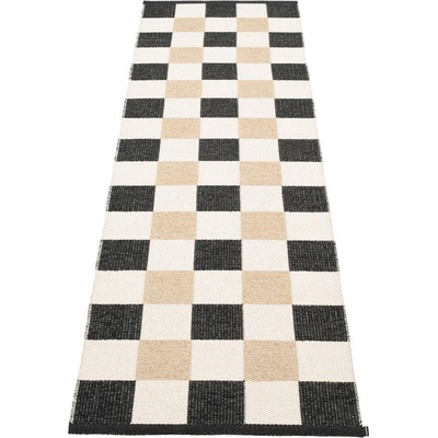 Pappelina Черна и кремава пътека за открито и закрито 70x240 cm Pix Black Vanilla - Pappelina (PIX724)