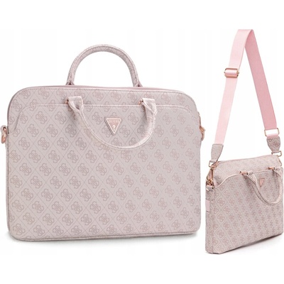 Guess Bag 4G Zipper Pocket Triangle Logo 15" pink GUCB15P4DPTP