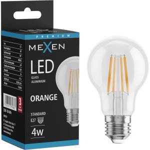 Mexen Vintis LED филаментна крушка E27, A60, 4W, 55 lm, оранжева - L150-E27-04XX-48 (L150-E27-04XX-48)