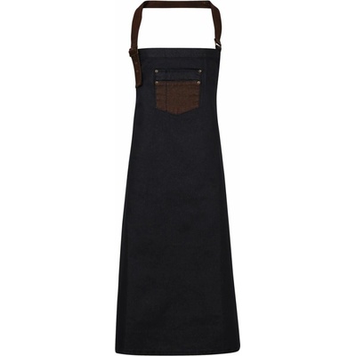 Premier PR 136 Denim zástera s trakmi indigo/brown