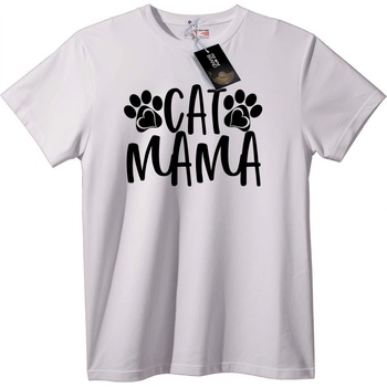 NOONEBRAND Тениска Котешка Майка с Лапички - S, White