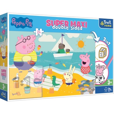 TREFL Oboustranné Prasátko Peppa SUPER MAXI 24 dílků