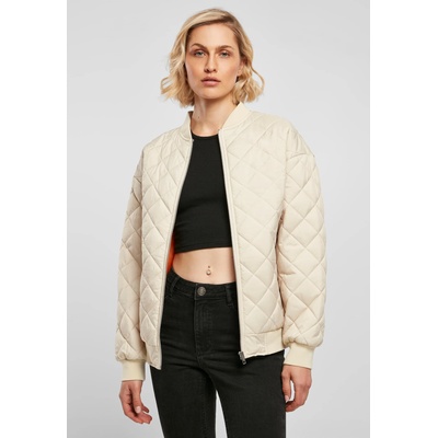 Urban Classics Дамско яке тип бомбър в цвят екрю Urban Classics Diamond Quilted JacketUB-TB4755-03680 - Екрю, размер 4XL