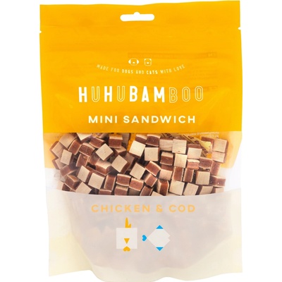 Huhubamboo kurací mini sendvič s treskou 250 g