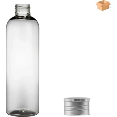 Ambra Plastová lahvička čirá se stříbrným uzávěrem 250 ml 180 ks