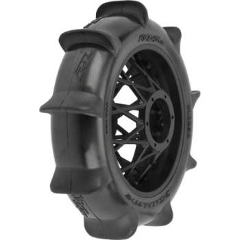 Pro-Line колело 1: 4, гума Roost MX Sand/Snow Paddle заден, диск черен (1): PROMOTO-MX