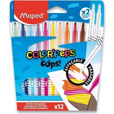 Maped Color'Peps Oops sada 12 barev + 2 zmizíky 844200