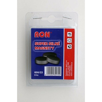 Magnet 850/22mm ČER super silný (6ks)