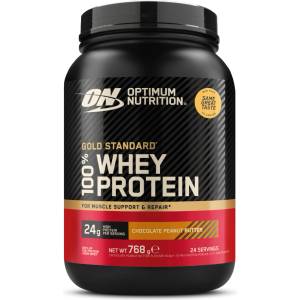 Optimum Nutrition 100% Whey Gold Standard 768 g шоколадово фъстъчено масло
