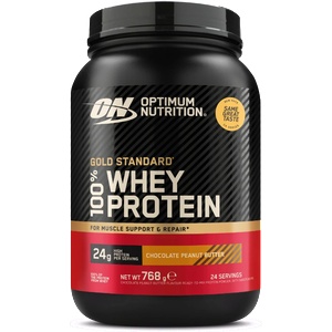 Optimum Nutrition 100% Whey Gold Standard 768 g шоколадово фъстъчено масло