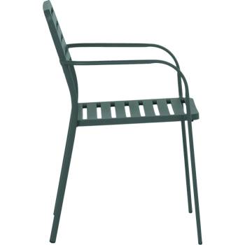 Carmen Метален градински стол wase - тъмнозелен (3535127)