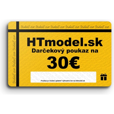 HT model Elektronicka darčeková poukážka - 30 €