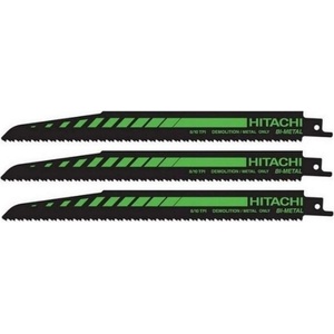 HiKOKI (Hitachi) - Комплект метални ножове 8-10 TPI, дължина 225 мм, 3 бр. 752021 (752021)