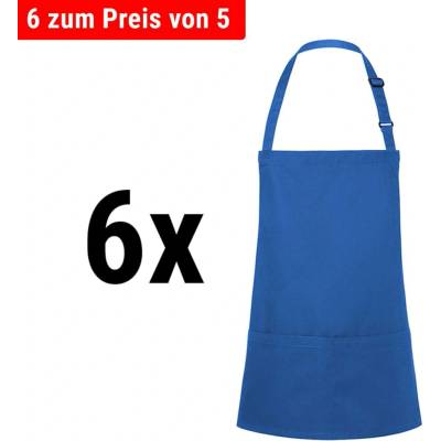 G.Gastro 6 ks Karlowsky Zástěra s laclem krátká Basic modrá D9785614