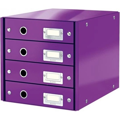 Leitz Click&Store box 4 zásuvky purpurový