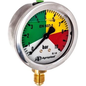 Manometer Pre Postrekovače 0-10bar M12x1,5 S Glycerínom Fi 63mm