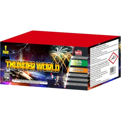 Ohňostroj batéria výmetnic THUNDER WORLD 55 rán 8x1