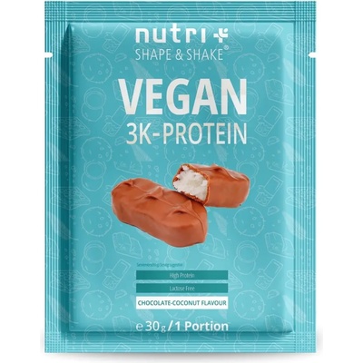 nutri + Пробен размер на вегански 3K протеин на прах - Chocolate Coconut