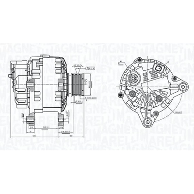 MAGNETI MARELLI Alternátor MAG 063739064010