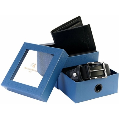 Pierre Cardin Dárkový set kožená peněženka a pásek 08 GG12 Černá PARURE 08 GG12