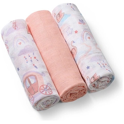 BabyOno mušelínové Super soft Princezná 3 ks