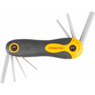 Strend Pro Sada kľúčov 9 dielna Hex sklápacia HK0203
