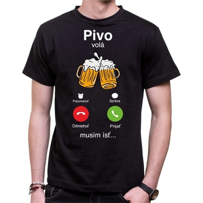 Fajntričko tričko Pivo volá Phone čierna