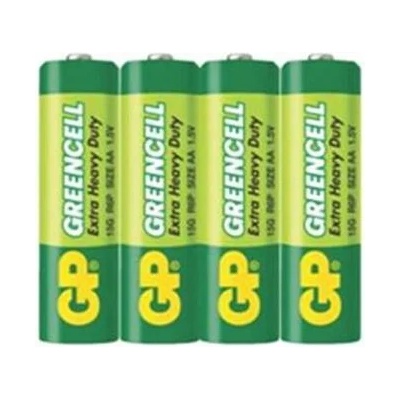GP Batteries Цинк карбонова батерия GP R6 GREENCELL 15G-S4 -4 бр. в опаковка- shrink 1.5V (GP-BM-15G-S4)