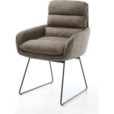 Delife Abelia-Flex s područkami mikrovlákno taupe vintage tenká podnož černá