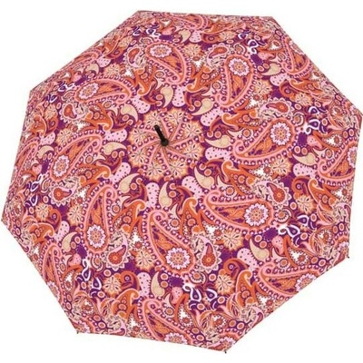 Doppler Fiber Flex Long AC Paisley berry deštník dámský holový vystřelovací červený