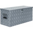 vidaXL Hliníkový box 90,5 x 35 x 40 cm stříbrný