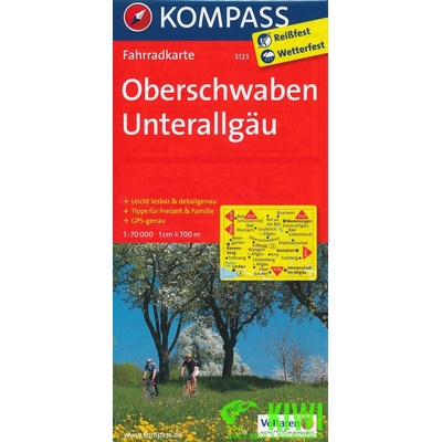 Kompass Fahrradkarte Oberschwaben, Unterallgäu