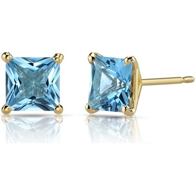 Eppi Zlaté náušnice so švajčiarskymi princess topásmi Ekene E35261