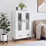 vidaXL Висок шкаф, бял, 69, 5x31x115 см, инженерно дърво (828316)