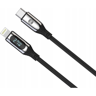 Forever GSM171011 USB-C/Lightning, s LCD, 27 W, 1m, černý