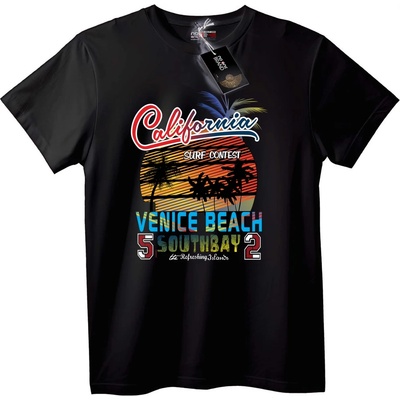 NOONEBRAND Тениска Сърфиране в California Venice Beach - 2XL, Black
