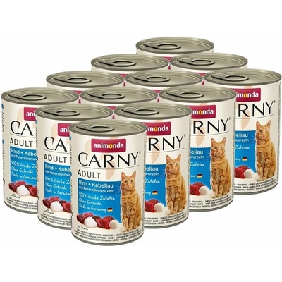Animonda Carny Adult hovädzie, treska a koreňový petržlen 12 x 400 g