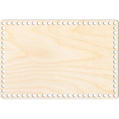 Woody Crafts Přírodní dno na háčkované košíky - Obdélník Velikost: 24x12 cm
